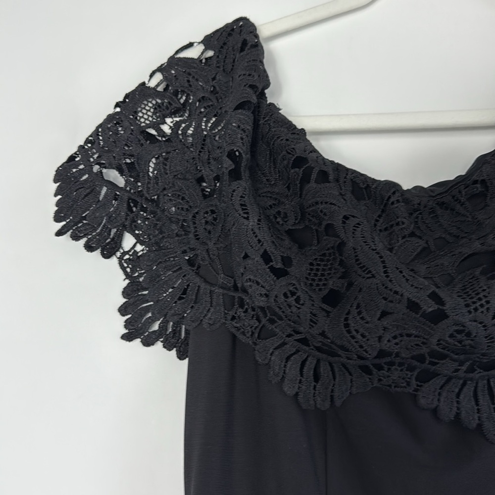 MARINA Black Lace Jumpsuit Size 10 - Picture 3 of 12